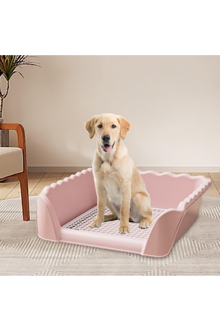 Homyl Köpek Tuvalet Taşınabilir Eğitim Lazımlık Pembe