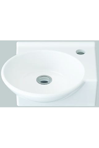 Idevit Myra Karavan Mini Köşe Lavabo 33 x 36 Sağ / Sol Sağ-Sifonsuz