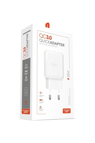 Qc3 Tüm Telefonlara Uyumlu 3.0 Amper 18W Hızlı Şarj Başlığı