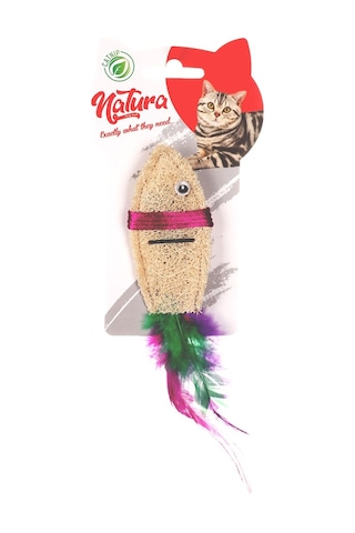Natura PTC-049 15 CM Doğal Sünger Balık Kedi Oyuncağı