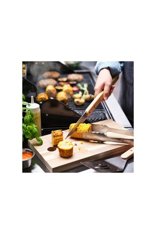 Ikea Grilltider Serisi, Barbekü Gereçleri Seti, Paslanmaz Çelik-kayın