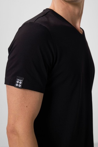 Tommy Lıfe Siyah Erkek Basic Kısa Kol Standart Kalıp V Yaka T-shirt - 87912 T10er-87912 001
