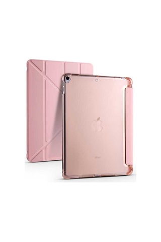 Apple Uyumlu iPad 10.2 2021 9.nesil Kılıf Zore Tri Folding Kalem Bölmeli Standlı Kılıf Kapaklı Kılıf