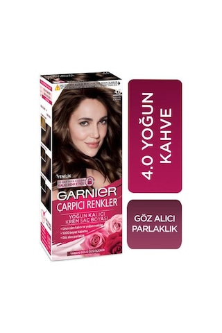 Garnier Çarpıcı Renkler Saç Boyası - 4.0 Yoğun Kahve