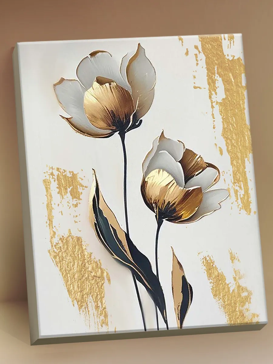 Fluid Sayılar İçin Resim, 40x50 Cm Tuval Üzerinde Sayılarla Boyama, 40x50 Cm 448128959