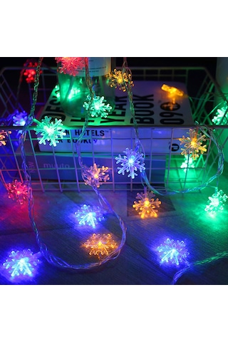 Suofeng Usb Led Kar Tanesi Işık Zinciri, 10m 80 Işık, Renkli, Dış Mekan Kamp Dekorasyonu, Sürekli Açık Modu