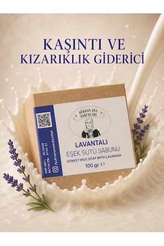 Lavantalı Zeytin Yağlı Eşek Sütü Sabunu 100 Gr