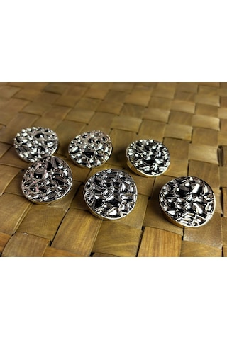 Gold Düğme 48 Boy 30,5mm Gümüş - 5 Adet