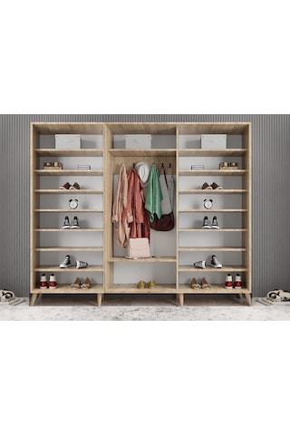 Beyzade Sürgülü Portmanto Vestiyer Mb  240cm