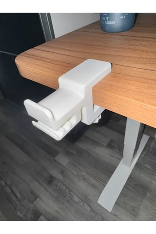 Masa Kenarı Asılabilir Kulaklık Standı, Kulaklık Tutucu Beyaz