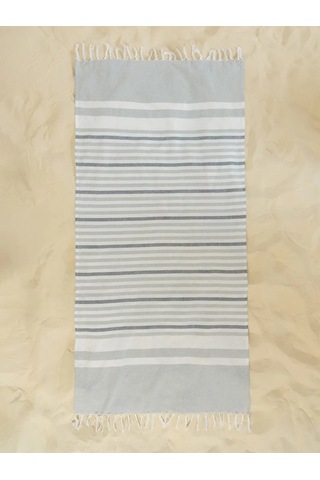 Gang Büyük Plaj Havlusu 90x180 Cm Pamuk Hint 391935233 Gri