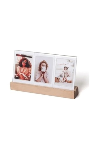 3'lü Ahşap Fotoğraf Çerçevesi - Led Işıklı Tasarım
