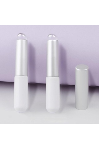 Plastik Saplı Silikon Dudak Fırçası Kapaklı Taşınabilir Ruj Dudak Balsamı Aplikatörü Mükemmel Noel Hediyeleri