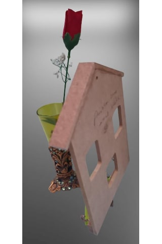 Hobi Dekoratif Model Anahtarlık Kutu Ham Ahşap Mdf El Yapım Açık Kahverengi