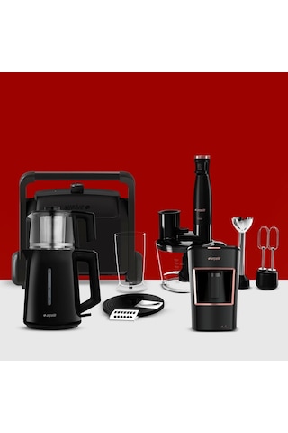 Arçelik Black Mutfak Seti Siyah