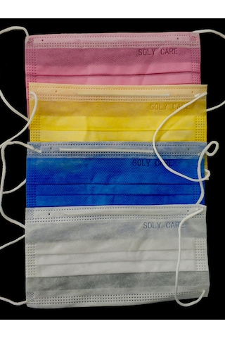 Make Soly Care 3 Katlı Renkli Burun Telli 2 Kutu 100 Adet