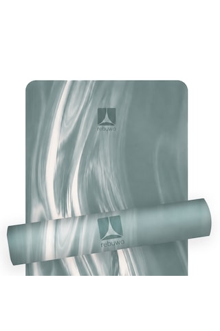Doğal Kauçuk Tabanlı Kaydırmaz Yoga Ve Pilates Matı 5 Mm - Sage Blue Gri - Mavi
