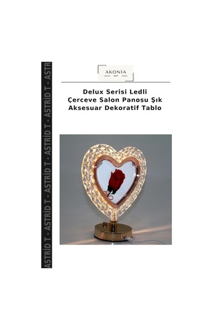 Delux Serisi Ledli Çerceve Salon Panosu Şık Aksesuar Dekoratif Tablo