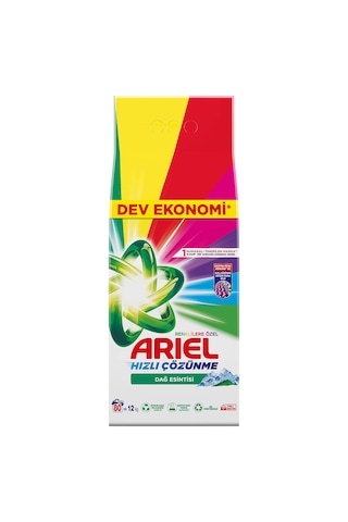 Ariel Dağ Esintisi Renklilere Özel Hızlı Çözünme Toz Çamaşır Deterjanı 12 KG