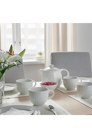 Ikea Strımmıg Seramik Kupa 8 Cm 360 Ml Beyaz 1 Parça