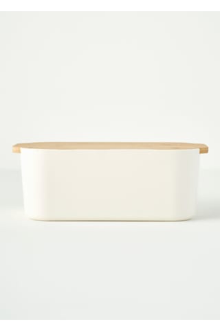 Bella Maison Breed 2in1 Kesme Tahtalı Ekmek Kutusu Krem 33x18,5x12 Cm Bej