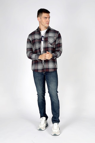 Lee Cooper Lupines Erkek Dokuma Uzun Kol Gömlek Lacivert-gri-20091-lacivert-gri Ekose Lacivert - Gri