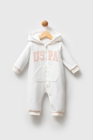 U.S. Polo Assn. Kız Bebek Beyaz Tulum 5274-49056 Beyaz