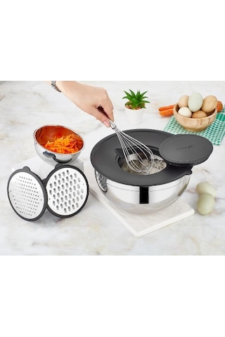 Noble Life Çelik Rendeli Karıştırma Saklama Kabı