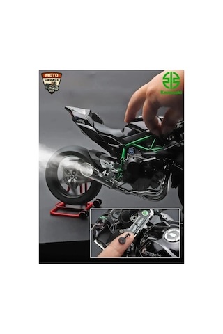 Kawasaki Ninja H2r Maket - 1:6 Işıklı Sesli Dumanlı