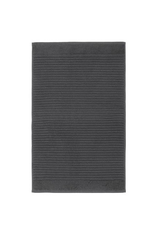 Alstern Ayak Havlusu Yapılandırılmış Dokumalı Pamuk, 50x80 Cm Koyu Gri Renk Genel