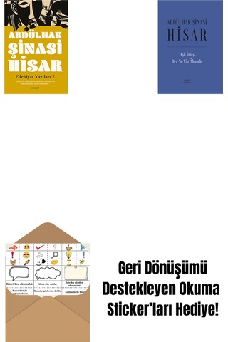 Edebiyat Yazıları 2 + Aşk İmiş Her Ne Vâr Âlemde Ciltli + Okuma Sticker'ları