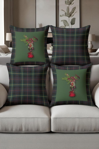 Dijital Baskılı Yumuşak Dokulu 4 Lü Kırlent Kılıfı Takımı 43x43 Cm Krl0042 Renkli