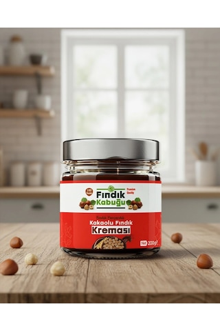 Fındık Kabuğu Fındık Parçacıklı Kakaolu %40 Fındık Kreması 200 Gr X 10 Paket