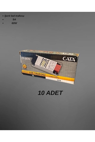 Cata Ct-2674 Şerit Led Trafosu 5a 60w - 10 Lu Paket