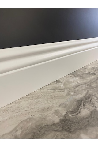 12 Cm Yalı Serisi B12 Model Lake Beyaz Pvc Süpürgelik