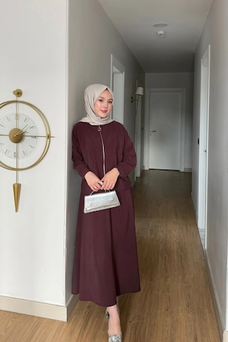 Mihran Butik Cupra Kumaş Bordo Kadın Elbise Etek Takım Bordo