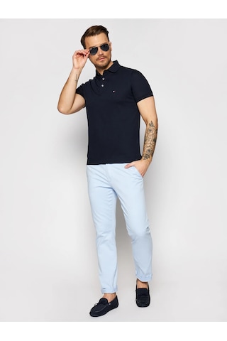 Tommy Hilfiger Polo Yaka Pike Erkek T-shirt Lacivert
