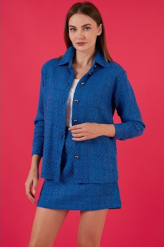 Lela Pamuklu Oversize Tüvit Bayan Gömlek 42190503 Saks