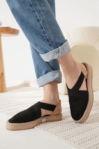 Trendella Kadın Siyah Espadril Ayakkabı Tr19my01a Kırmızı