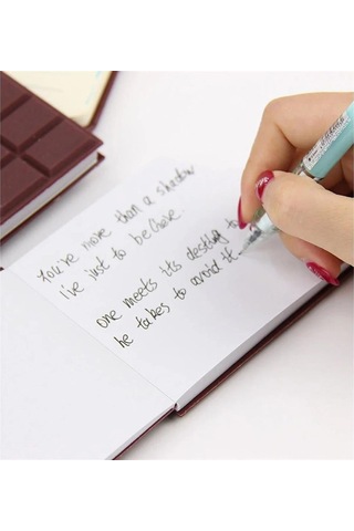 Kokulu Çikolata Defter Ve Unicorn Temalı Işıklı Sulu Pullu Kalem