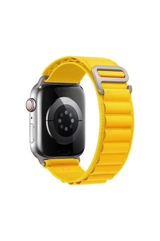 Apple Watch Uyumlu 42mm Mountain Kordon - Sarı