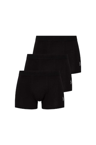 U.S. Polo Assn. Erkek Siyah 3 Lü Boxer 80173 Siyah