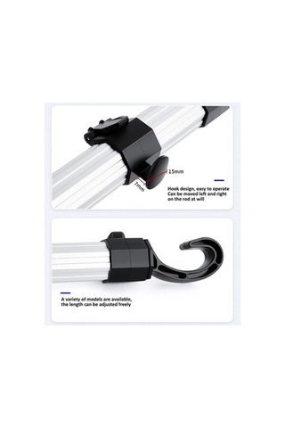 Wondernest 3'ü 1 Arada Araç Telefon Tutacağı, Bilgisayar Tutacağı, Kancalı Evrensel Alüminyum Boru Std