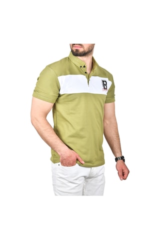 Deepsea Erkek Yeşil Slim Fit Nefes Alan Pamuklu Kumaş Dar Kesim Kıvrılmaz Yaka Polo Yaka Tişört 2503019 Yeşil