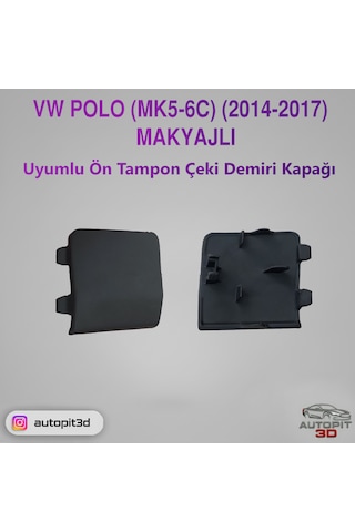 Vw Polo Mk5 / 6c 2014-2017 Makyajlı Model Uyumlu Ön Tampon Çeki Demiri Kapağı