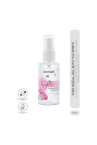 Dermokil Doğal Gül Suyu Canlandırıcı Tazeleyici Yüz Spreyi 100 ML