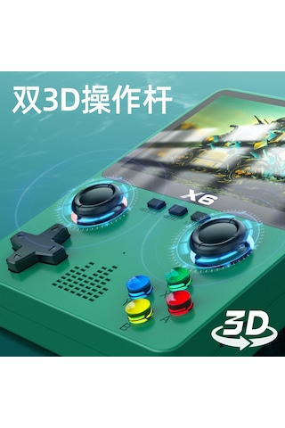Vkemall Oyun Konsolu 2023 Yeni X6 Oyun Konsolu Hd Psp El Oyun Konsolu Çift Joystick Gba Arcade Simüla