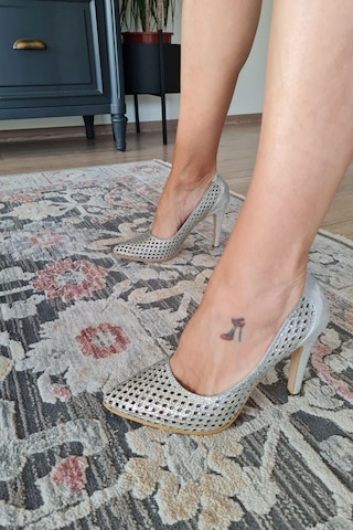 135 5399 Topukla Kadın Taşlı İnce Topuklu Stiletto Abiye Ayakkabı 001