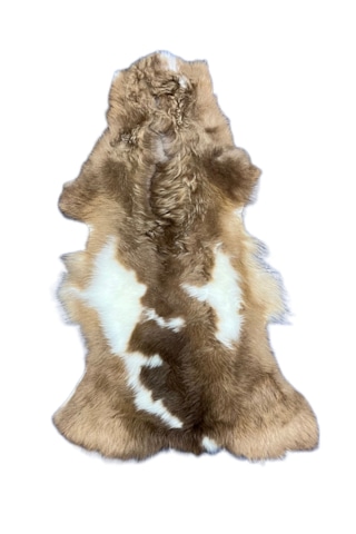 Naturel Boyasız Doğal Renkli Uzun Tüylü Kuzu Postu