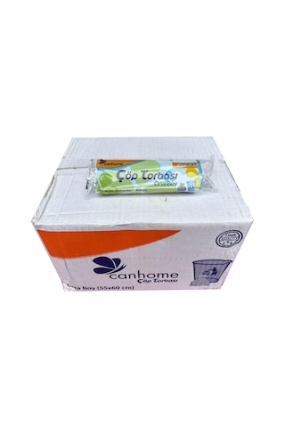 Canhome Mavi Orta Boy 55 x 60 CM 30 Litre Çöp Torbası Poşeti - 20 Adetlik 50 Rulo - Koli